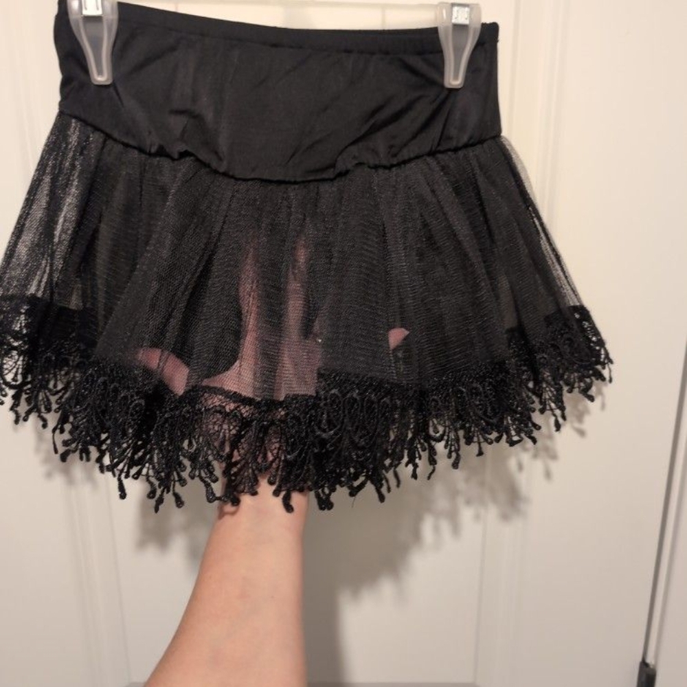 Elegant Black Tulle Skirt